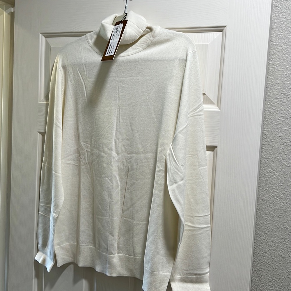 Cream turtleneck